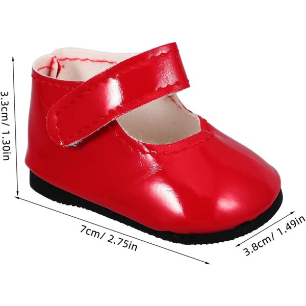 DECHOUS Mini Scarpe per Bambole 18 Pollici, Accessori Eleganti e Resistenti in PU