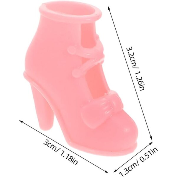10 Paia Scarpe Eleganti per Giocattoli Pretend Play Vestibilità Perfetta 3-4 cm