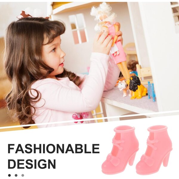 10 Paia Scarpe Eleganti per Giocattoli Pretend Play Vestibilità Perfetta 3-4 cm