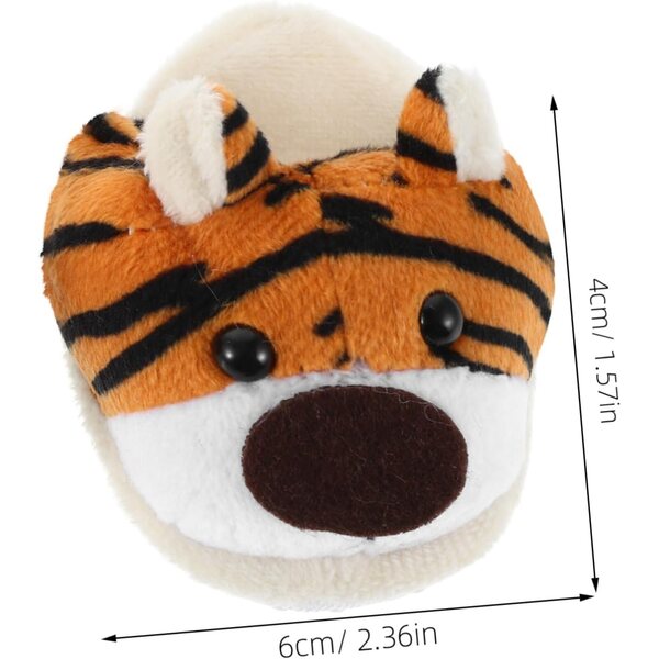 Scarpe da Bambola Vaguelly in Peluche Animalier Calde e Morbide per Inverno