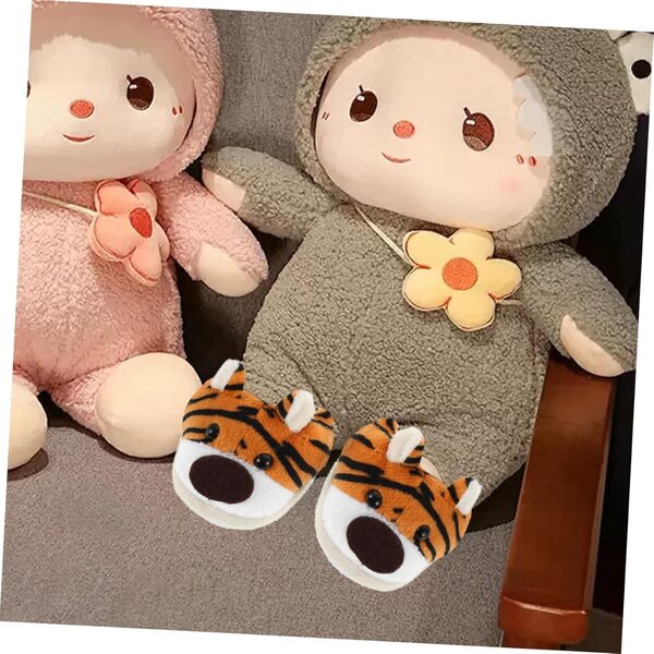 Scarpe da Bambola Vaguelly in Peluche Animalier Calde e Morbide per Inverno