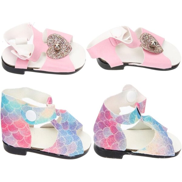 YARNOW Mini Scarpe Creative per Miniature 2 Paia Blu e Rosa 7x5x3,6 cm