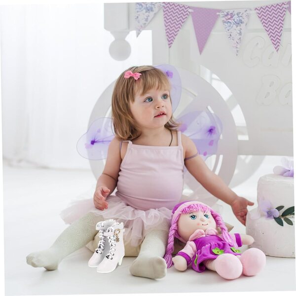 YARNOW Elegante Miniatur-Stiefeletten, 1 Paar für 60 cm große Puppen, Partyzubehör