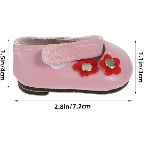 Vaguelly Rosa Miniaturschuhe für Puppen, 7,2 x 4 x 3 cm, PU-Material, dekoratives Accessoire
