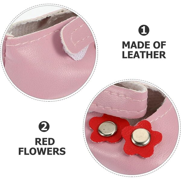 Vaguelly Rosa Miniaturschuhe für Puppen, 7,2 x 4 x 3 cm, PU-Material, dekoratives Accessoire