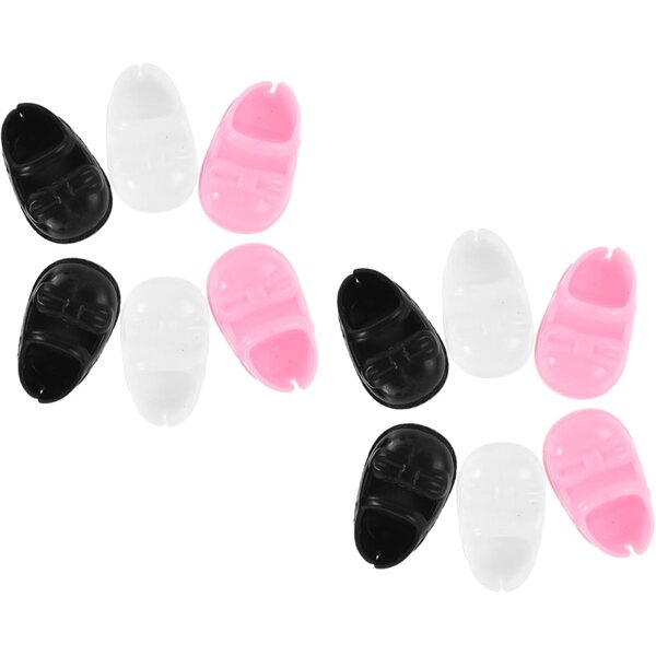 BESPORTBLE Mini-Puppenschuhe, 6 bunte Paare, vielseitiges Zubehör für Häuser und Spiele
