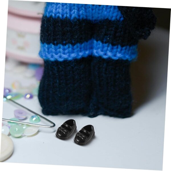 BESPORTBLE Mini-Puppenschuhe, 6 bunte Paare, vielseitiges Zubehör für Häuser und Spiele