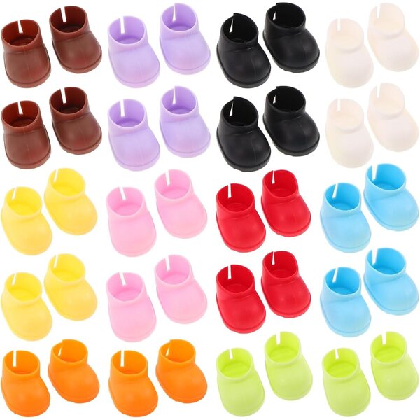 20 Paar farbige Mini-Schuhe für Plüschtiere und Tiere, 10–15 cm, Kostümzubehör