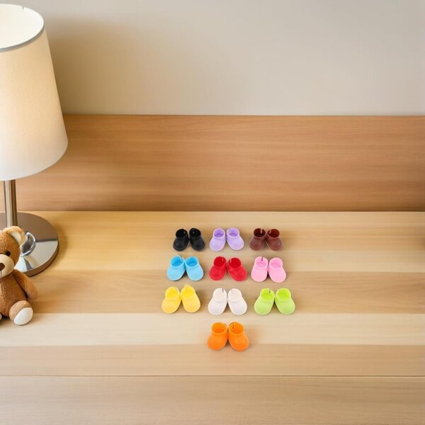 20 Paar farbige Mini-Schuhe für Plüschtiere und Tiere, 10–15 cm, Kostümzubehör