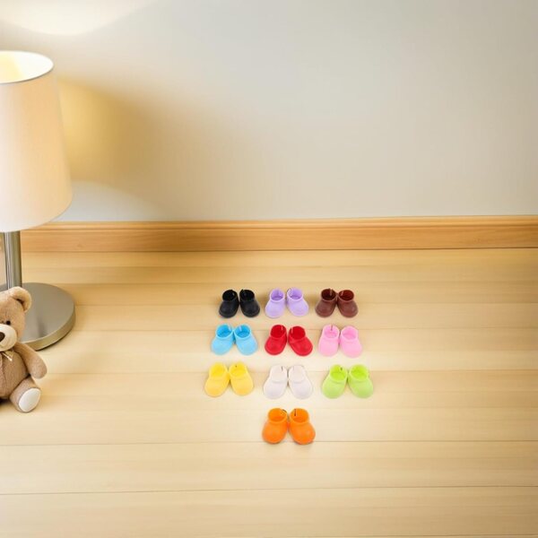 20 Paar farbige Mini-Schuhe für Plüschtiere und Tiere, 10–15 cm, Kostümzubehör