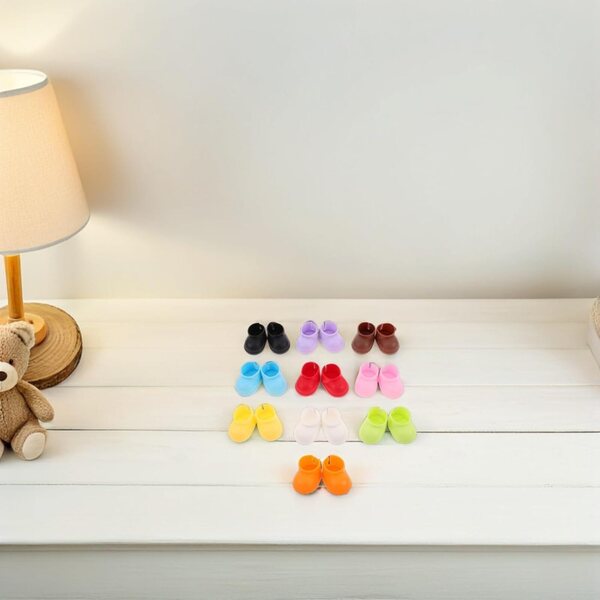 20 Paar farbige Mini-Schuhe für Plüschtiere und Tiere, 10–15 cm, Kostümzubehör