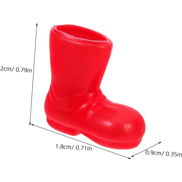 ABOOFAN 6 Paar Mini-Weihnachtsmann-Stiefel für Puppenhaus-Weihnachtszubehör