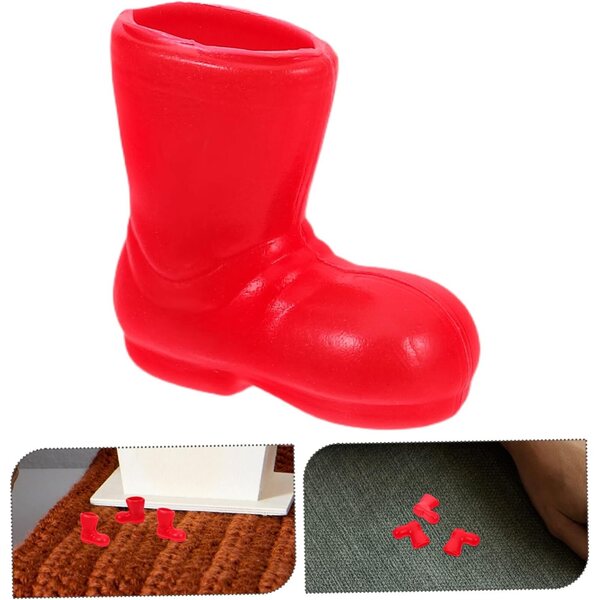 ABOOFAN 6 Paar Mini-Weihnachtsmann-Stiefel für Puppenhaus-Weihnachtszubehör
