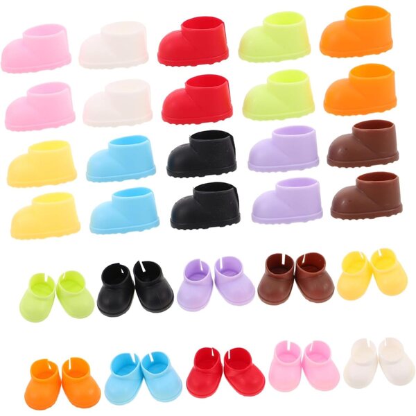 BESPORTBLE 20 Paar Mini-Schuhe für Puppen und Kostüme, 10–15 cm, verschiedene Farben