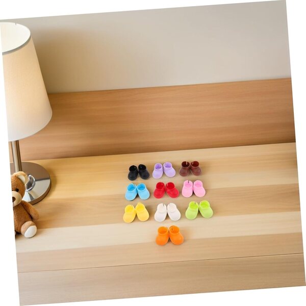 BESPORTBLE 20 Paar Mini-Schuhe für Puppen und Kostüme, 10–15 cm, verschiedene Farben