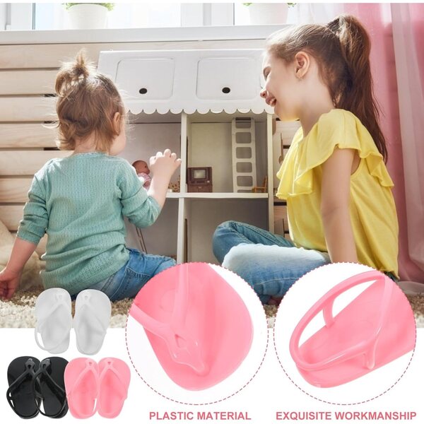 3 Paar bunte Mini-Puppenschuhe – kreative und dekorative Accessoires aus Kunststoff