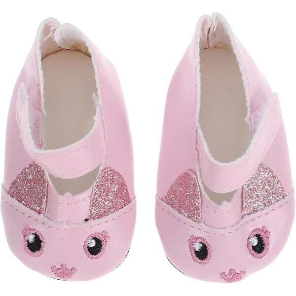 Vaguelly Mini rosa PU-Schuhe 6,7 x 3,5 cm, dekoratives Zubehör für 18-Zoll-Puppen