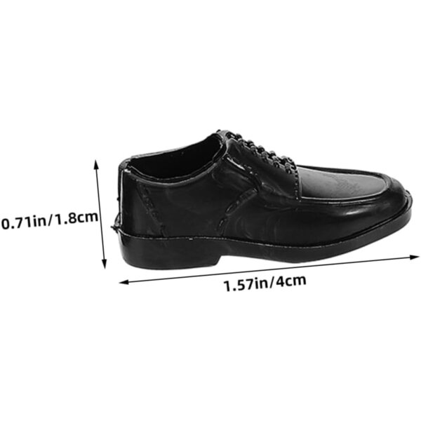 WOONEKY 12 Paia Mini Scarpe Nere per Casette da 11 Pollici - Accessori Miniatura Realistici