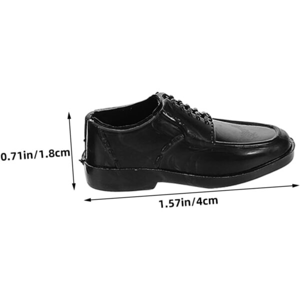 12 Paar schwarze Miniaturschuhe für 11-Zoll-Puppen, DIY-Dekorationen