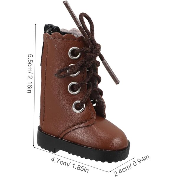 Plüschstiefel für 30 cm große BJD-Puppen – 2-teiliges Set. Detaillierte Miniaturschuhe