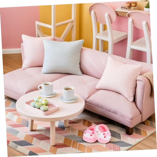 Ifundom Scarpe Miniatura Rosa per Bambole 20 cm con Design Animali Morbide e Resistenti