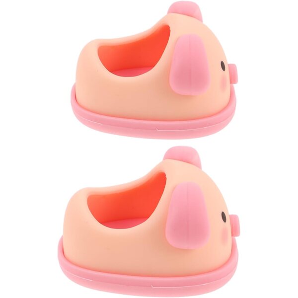 Vaguelly Soft Pink Puppenschuhe, leicht zu tragen, 4,5 x 4,2 x 3 cm