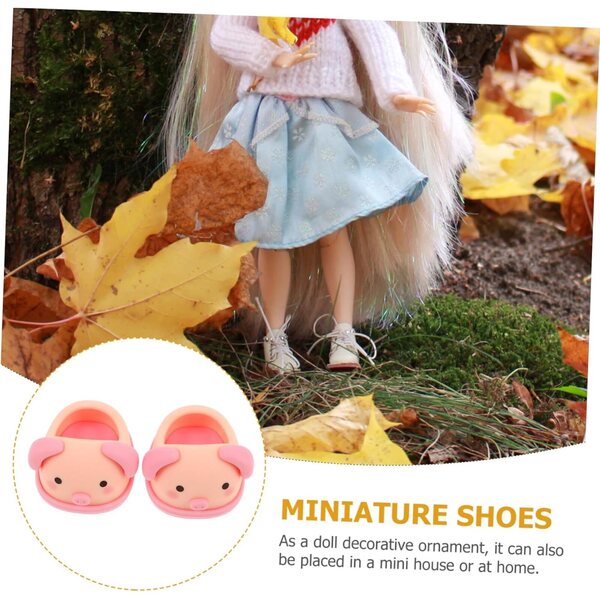 Vaguelly Scarpe per Bambole Rosa Morbide Facili da Indossare 4,5x4,2x3 cm