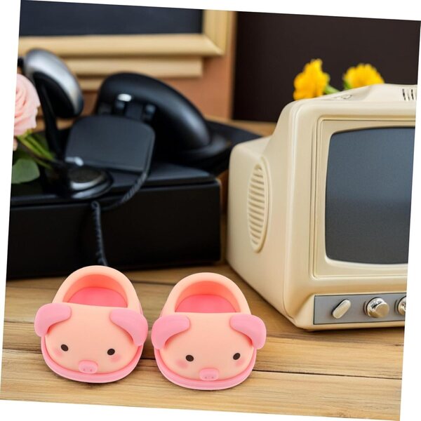 Vaguelly Scarpe per Bambole Rosa Morbide Facili da Indossare 4,5x4,2x3 cm