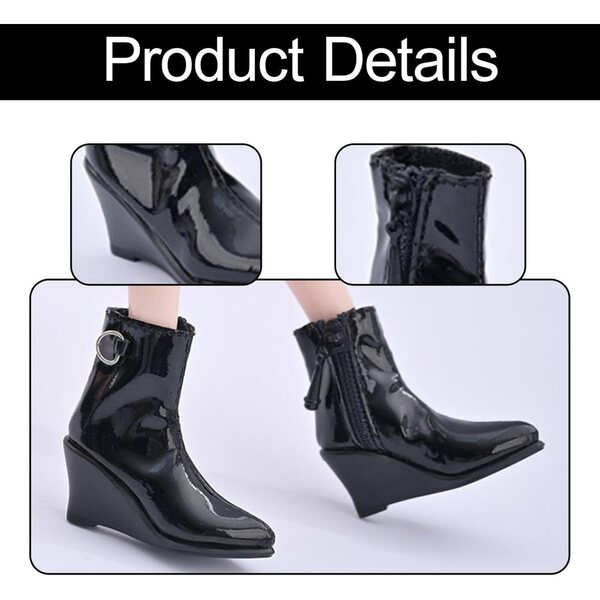 Predolo Stivali Neri per Action Figure 12 Pollici in PU, Fashion e Resistenti
