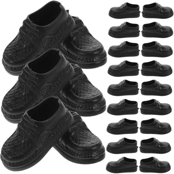 WOONEKY 20 Paia Mini Scarpe Decorative per Case delle Bambole e Collezioni
