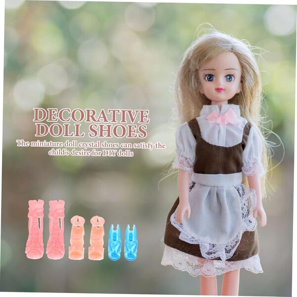 YARNOW 15 Paia Mini Scarpe Decorative Resistenti per Miniature e Giocattoli