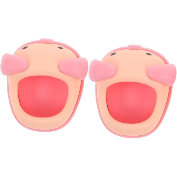 Toyvian Scarpe Miniatura Piggy Rosa per Vestire e Giochi di Ruolo 4,5x4,2x3 cm