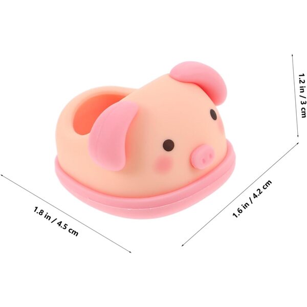 Toyvian Scarpe Miniatura Piggy Rosa per Vestire e Giochi di Ruolo 4,5x4,2x3 cm