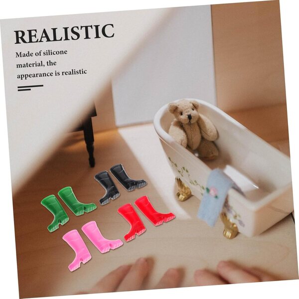 Mini Stivali da Pioggia in Miniatura per Natale – Decorazioni Festive Realistiche