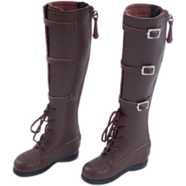 Braune hohe Stiefel für 1/6 Puppen – detaillierte Schuhe für 12-Zoll-Actionfiguren