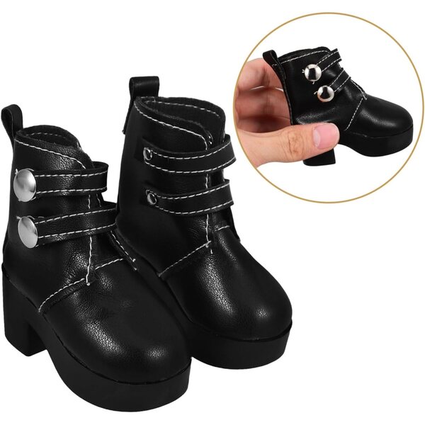 VICASKY Elegante und vielseitige PU-Puppenstiefel – Modeaccessoires für Puppen