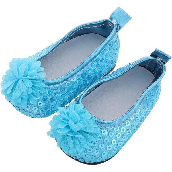 VICASKY Glitzer-Puppenschuhe mit Blumenmuster für Veranstaltungen und Spiele