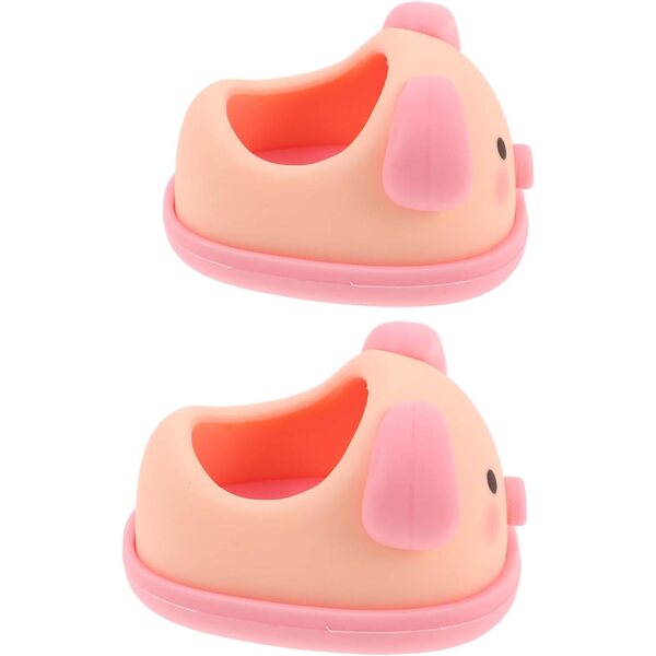 ifundom Mini Scarpe per Bambole in PVC Rosate Facili da Indossare e Realistiche