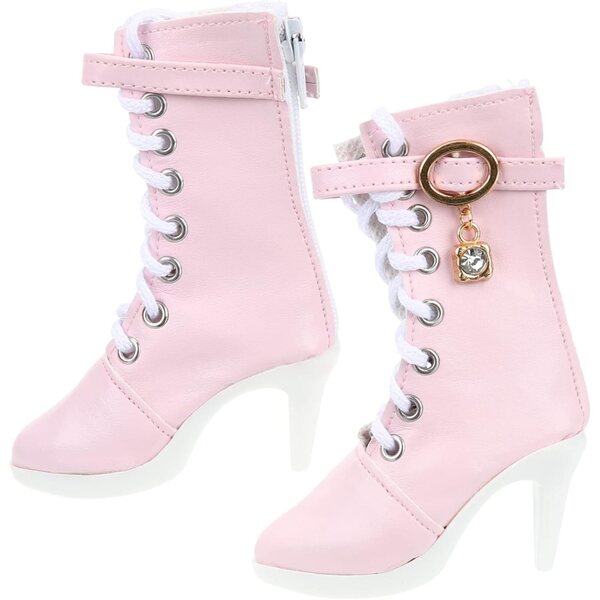 YARNOW Stivali Miniatura per Bambole 11x8.5cm Scarpe Eleganti e Adorabili Rosa