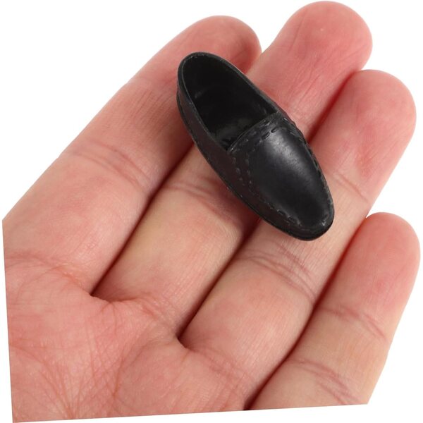 10 Paar schwarze Miniaturschuhe für Puppen – Hausdekorationen und Spielzeug
