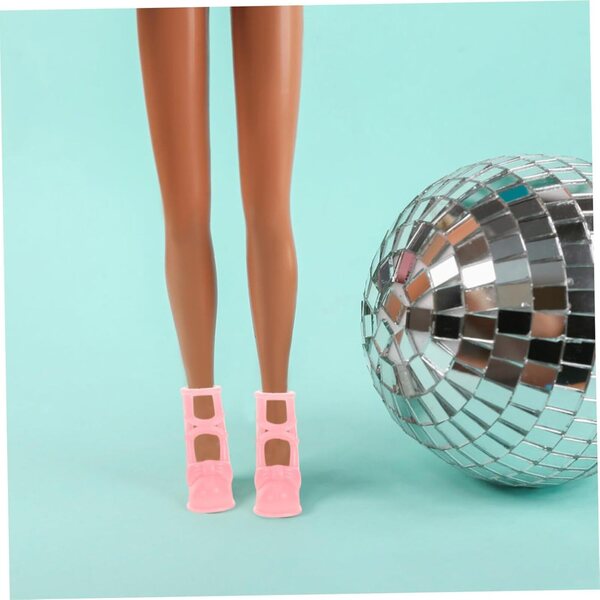 10 Paar Schuhe mit Absatz für 40-cm-Puppen – rosa Miniatur-Modeaccessoires