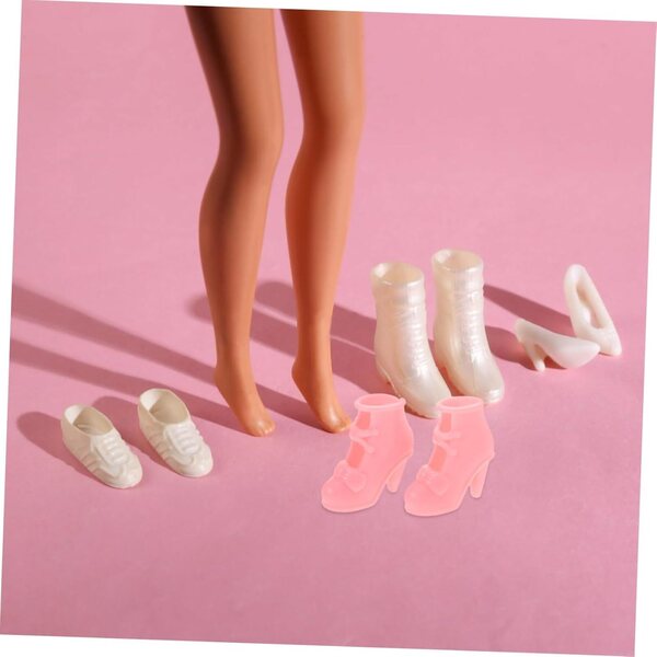 10 Paar Schuhe mit Absatz für 40-cm-Puppen – rosa Miniatur-Modeaccessoires