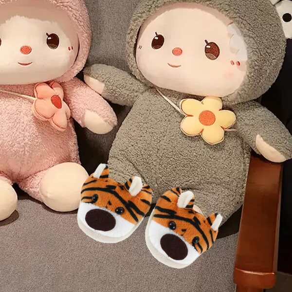 Scarpe Invernali per Bambole a Forma di Animale Calde e Morbide in Peluche