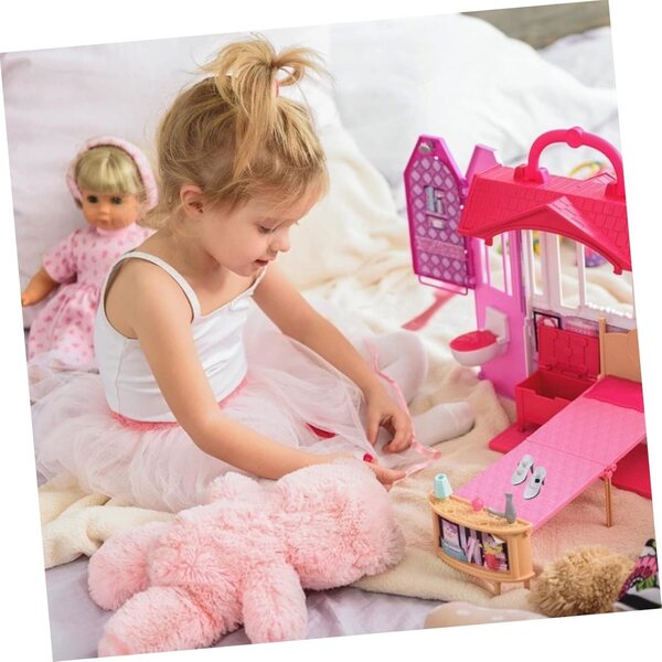 Scarpe Miniatura per Bambola 2 Paia Tacchi Alti Plastica Colori Assortiti Bambini