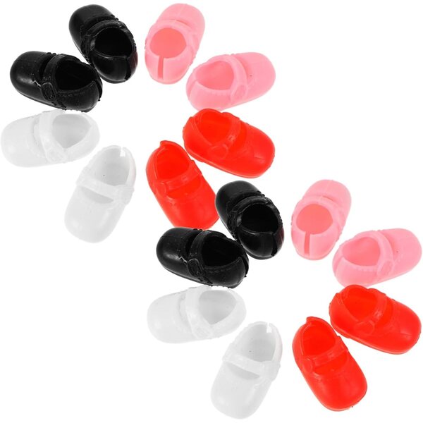 8 Paia Mini Scarpe Piane per Bambole Accessori Costume e Decorazioni Casa