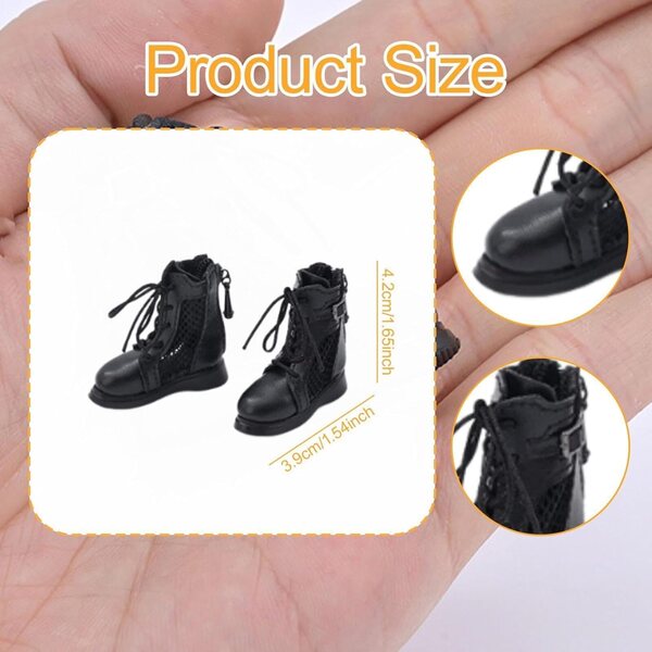 Stiefeletten im Maßstab 1:6 für weibliche Actionfiguren, langlebiges Material und realistisches Design