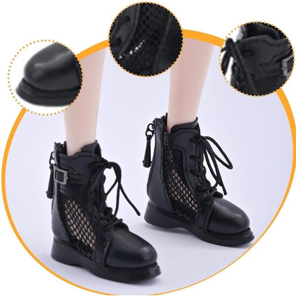 Stiefeletten im Maßstab 1:6 für weibliche Actionfiguren, langlebiges Material und realistisches Design
