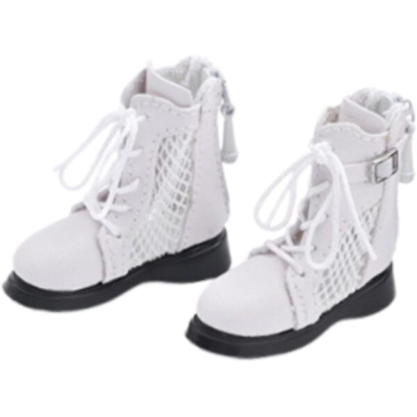 12 Zoll Puppenstiefel im Maßstab 1:6, Kostümzubehör für Mädchen, weiß