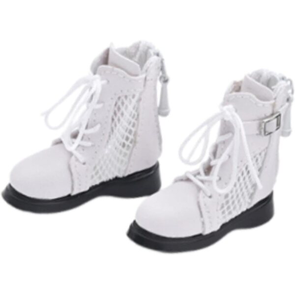 12 Zoll Puppenstiefel im Maßstab 1:6, Kostümzubehör für Mädchen, weiß