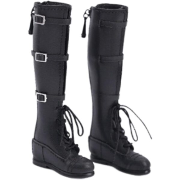 Stiefel im Maßstab 1:6 für weibliche 12-Zoll-Actionfiguren, Schwarz, TTETTZ